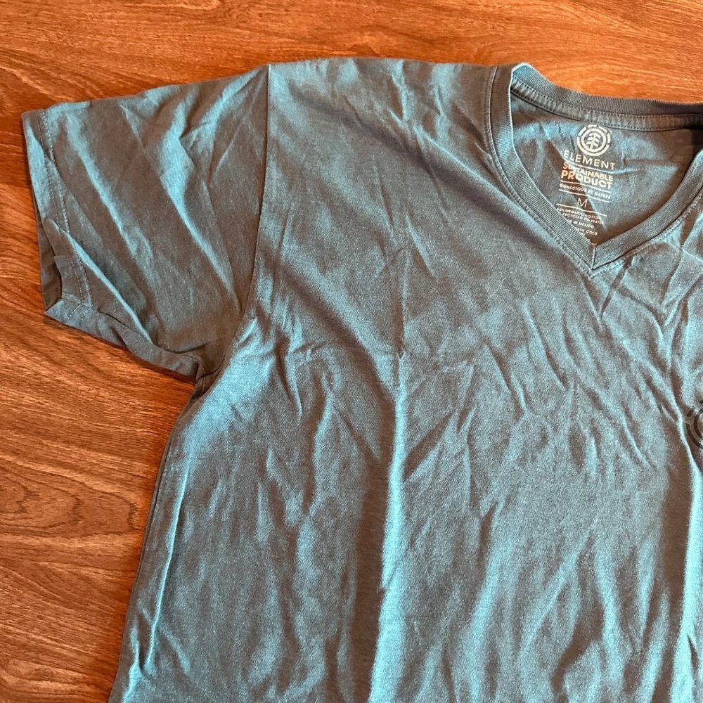 Element V-Neck Light Blue Soft Sustainable Product T-Shirt Size M - Picture 3 of 13